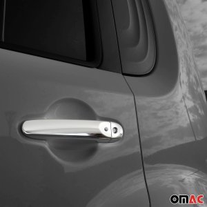 Nissan Cube Door Handle Cover - Omac - S. Steel Gloss - Silver - '09-'14